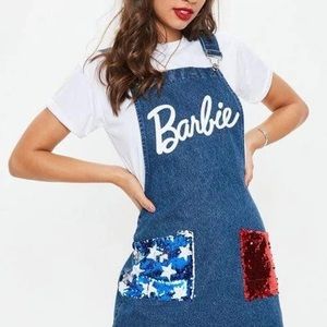 Barbie Sequin NWT Overall Dress